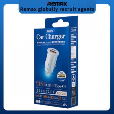 Автомобильное зарядное устройство Remax Chanyo Seies 30W PD+QC Multi-compatible Fast Car Charger RCC-231 - White Автомобильное зарядное устройство Remax Chanyo Seies 30W PD+QC Multi-compatible Fast Car Charger RCC-231 - White
