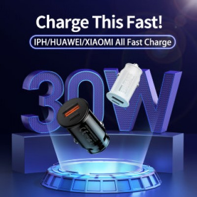 Автомобильное зарядное устройство Remax Chanyo Seies 30W PD+QC Multi-compatible Fast Car Charger RCC-231 - White Автомобильное зарядное устройство Remax Chanyo Seies 30W PD+QC Multi-compatible Fast Car Charger RCC-231 - White