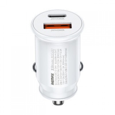 Автомобильное зарядное устройство Remax Chanyo Seies 30W PD+QC Multi-compatible Fast Car Charger RCC-231 - White Автомобильное зарядное устройство Remax Chanyo Seies 30W PD+QC Multi-compatible Fast Car Charger RCC-231 - White