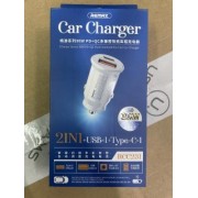 Автомобильное зарядное устройство Remax Chanyo Seies 30W PD+QC Multi-compatible Fast Car Charger RCC-231 - White
