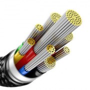 Кабель Baseus Tungsten Gold Fast Charging Data Cable Type-C to Type-C 240W 1m (CAWJ040001) - Черный