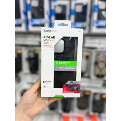 Чехол Hoco Knight magnetic protective case for IP15 Pro (AS7) - Black Чехол Hoco Knight magnetic protective case for IP15 Pro (AS7) - Black