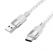 Кабель Hoco X99 crystal junction silicone charging data cable Type-C - Серый