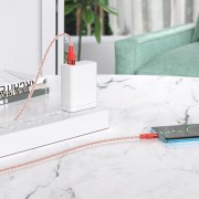 Кабель Hoco X99 crystal junction silicone charging data cable Type-C - Серый