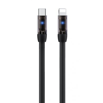 Кабель REMAX Mecha Series 30W Liquid Silicone Fast Charging Data Cable With Light 1.2m RC-C109 (T.C to IP) - Black Кабель REMAX Mecha Series 30W Liquid Silicone Fast Charging Data Cable With Light 1.2m RC-C109 (T.C to IP) - Black