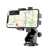 Автомобильный держатель hoco CA83 David one-button center console car holder - Black