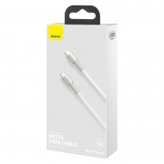 Кабель Baseus Cafule, Type-C - Type-C, 5A, 100W, 1 м - Белый (CATJK-C02)