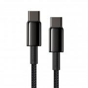 Кабель Baseus Tungsten Gold Fast Charging Data Cable Type-C to Type-C 100W 2m (CATWJ-A01) - Black