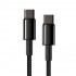 Кабель Baseus Tungsten Gold Fast Charging Data Cable Type-C to Type-C 100W 2m (CATWJ-A01) - Black Кабель Baseus Tungsten Gold Fast Charging Data Cable Type-C to Type-C 100W 2m (CATWJ-A01) - Black