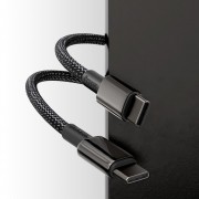 Кабель Baseus Tungsten Gold Fast Charging Data Cable Type-C to Type-C 100W 2m (CATWJ-A01) - Black