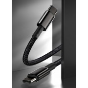 Кабель Baseus Tungsten Gold Fast Charging Data Cable Type-C to Type-C 100W 2m (CATWJ-A01) - Black