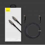 Кабель Baseus Tungsten Gold Fast Charging Data Cable Type-C to Type-C 100W 2m (CATWJ-A01) - Black