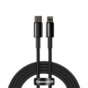 Кабель Baseus Tungsten Gold Fast Charging Data Cable Type-C to iP PD 20W 2m (CATLWJ-A01) - Black