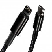 Кабель Baseus Tungsten Gold Fast Charging Data Cable Type-C to iP PD 20W 2m (CATLWJ-A01) - Black