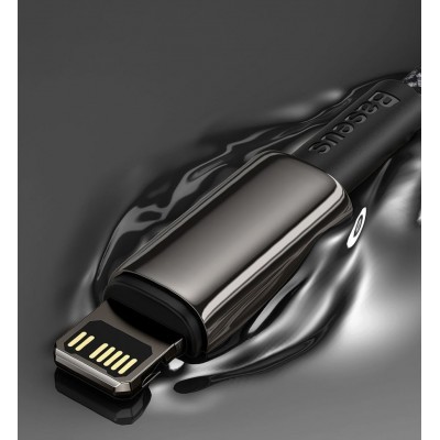 Кабель Baseus Tungsten Gold Fast Charging Data Cable Type-C to iP PD 20W 2m (CATLWJ-A01) - Black Кабель Baseus Tungsten Gold Fast Charging Data Cable Type-C to iP PD 20W 2m (CATLWJ-A01) - Black