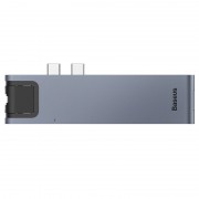 Хаб Baseus thunderbolt C+Pro Seven-in-one smart HUB docking station (CAHUB-L0G) - Grey