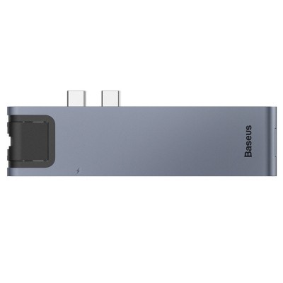 Хаб Baseus thunderbolt C+Pro Seven-in-one smart HUB docking station (CAHUB-L0G) - Grey Хаб Baseus thunderbolt C+Pro Seven-in-one smart HUB docking station (CAHUB-L0G) - Grey