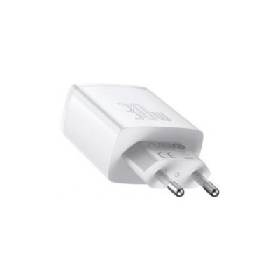 Зарядное устройство Baseus Compact Quick Charger 2*USB+USB-C, 3A, 30W - Белый (CCXJ-E02) Зарядное устройство Baseus Compact Quick Charger 2*USB+USB-C, 3A, 30W - Белый (CCXJ-E02)