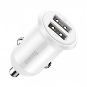 Автомобильное зарядное устройство Baseus Grain Pro Car Charger (Dual USB 4.8A ) (CCALLP-02) - White