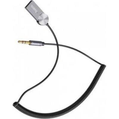 Кабель/Bluetooth-адаптер Hoco DUP02 In-car BT audio receiver spring cable - Черный Кабель/Bluetooth-адаптер Hoco DUP02 In-car BT audio receiver spring cable - Черный
