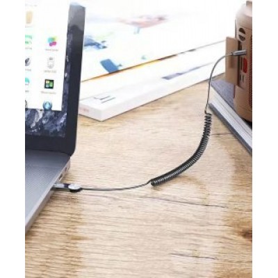 Кабель/Bluetooth-адаптер Hoco DUP02 In-car BT audio receiver spring cable - Черный Кабель/Bluetooth-адаптер Hoco DUP02 In-car BT audio receiver spring cable - Черный