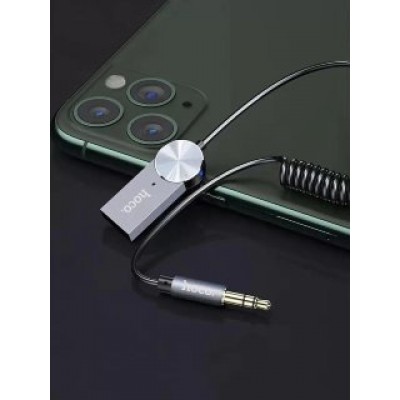 Кабель/Bluetooth-адаптер Hoco DUP02 In-car BT audio receiver spring cable - Черный Кабель/Bluetooth-адаптер Hoco DUP02 In-car BT audio receiver spring cable - Черный