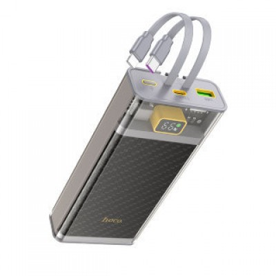 Power Bank Hoco J104A Discovery edition 22.5W fully compatible with cable (20000mAh) - Серый Power Bank Hoco J104A Discovery edition 22.5W fully compatible with cable (20000mAh) - Серый