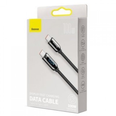Кабель Baseus Display Fast Charging Data Cable Type-C to Type-C 100W 2m - Black (CATSK-C01) Кабель Baseus Display Fast Charging Data Cable Type-C to Type-C 100W 2m - Black (CATSK-C01)