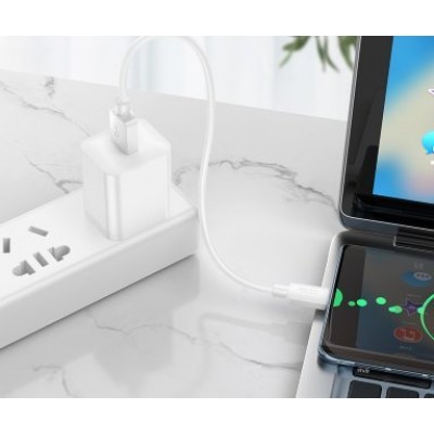 Кабель Hoco X96 Hyper 100W charging data cable Type-c (L=0.25m) - Белый Кабель Hoco X96 Hyper 100W charging data cable Type-c (L=0.25m) - Белый