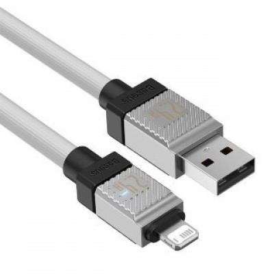 Кабель BASEUS coolplay series fast charging cable USB to ip 2.4A 1M - White (CAKW000402) Кабель BASEUS coolplay series fast charging cable USB to ip 2.4A 1M - White (CAKW000402)
