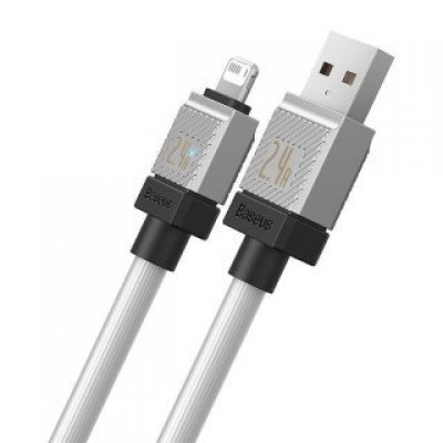 Кабель BASEUS coolplay series fast charging cable USB to ip 2.4A 1M - White (CAKW000402) Кабель BASEUS coolplay series fast charging cable USB to ip 2.4A 1M - White (CAKW000402)