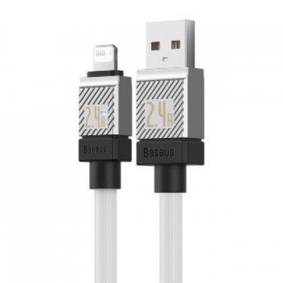 Кабель BASEUS coolplay series fast charging cable USB to ip 2.4A 1M - White (CAKW000402) Кабель BASEUS coolplay series fast charging cable USB to ip 2.4A 1M - White (CAKW000402)