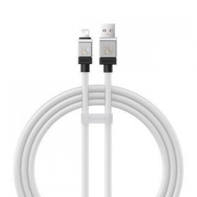 Кабель BASEUS coolplay series fast charging cable USB to ip 2.4A 1M - White (CAKW000402) Кабель BASEUS coolplay series fast charging cable USB to ip 2.4A 1M - White (CAKW000402)