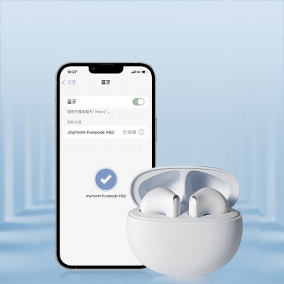 Беспроводные наушники Joyroom Funpods Series JR-FB2 True Wireless earphones - White Беспроводные наушники Joyroom Funpods Series JR-FB2 True Wireless earphones - White