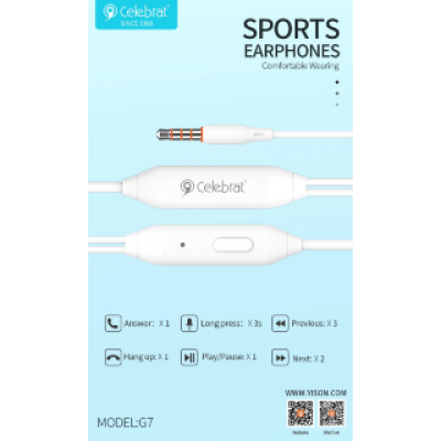 Наушники Celebrat G7 - White Наушники Celebrat G7 - White