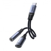 Аудиоконвертер Joyroom SY-C02 Audio-Transfer Series 2-in-1 Audio Adapter (Type-C to 3.5mm+Type-C) - Black