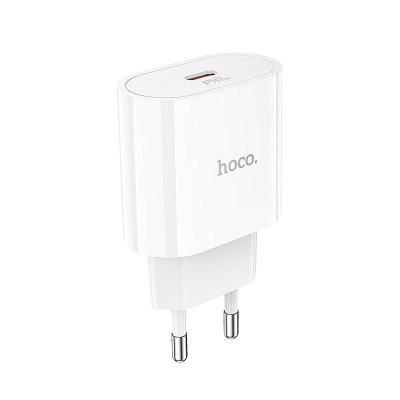 Сетевой адаптер hoco C94A Metro single port PD 20W charger (EU) - Белый Сетевой адаптер hoco C94A Metro single port PD 20W charger (EU) - Белый