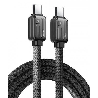 Кабель REMAX Bagcase Series 66W Zinc Alloy Braided Fast Charging Data Cable RC-C159 (T.C to T.C) - Black Кабель REMAX Bagcase Series 66W Zinc Alloy Braided Fast Charging Data Cable RC-C159 (T.C to T.C) - Black