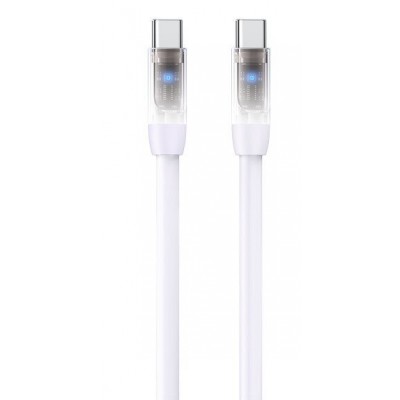 Кабель REMAX Mecha Series 100W Liquid Silicone Fast Charging Data Cable With Light 1.2m RC-C108 (T.C to T.C) - White Кабель REMAX Mecha Series 100W Liquid Silicone Fast Charging Data Cable With Light 1.2m RC-C108 (T.C to T.C) - White