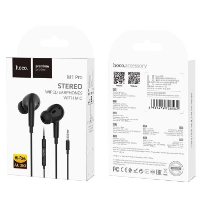 Наушники hoco M1 Pro Original series earphones - Black Наушники hoco M1 Pro Original series earphones - Black
