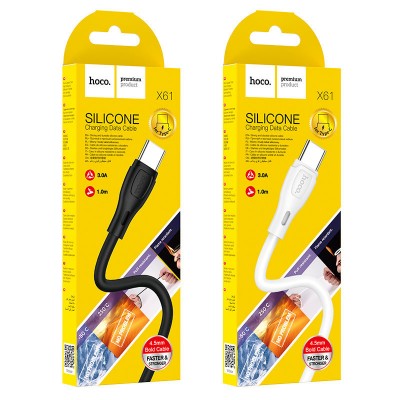 Кабель hoco X61 Ultimate USB - Type-C 3A 1m - Black Кабель hoco X61 Ultimate USB - Type-C 3A 1m - Black