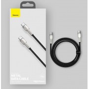 Кабель Baseus Series Metal Type-C to Type-C 100W 2m (CATJK-D01) - Black