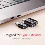 Переходник Baseus USB Female To Type-C Male Adapter Converter (CATOTG-01) - Черный