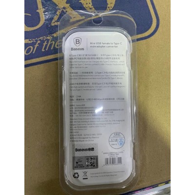 Переходник Baseus USB Female To Type-C Male Adapter Converter (CATOTG-01) - Черный Переходник Baseus USB Female To Type-C Male Adapter Converter (CATOTG-01) - Черный