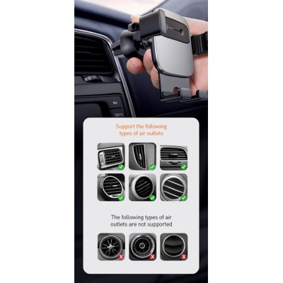 Автодержатель Baseus Cube Gravity Vehicle-mounted Holder (SUYL-FK01) - Black Автодержатель Baseus Cube Gravity Vehicle-mounted Holder (SUYL-FK01) - Black