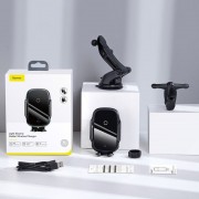 Автомобильный держатель с беспроводной зарядкой Baseus Light Electric Holder Wireless Charger (15W) (WXHW03-01) - Black