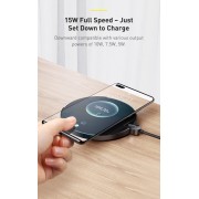 Беспроводная зарядка Baseus Digital LED Display Gen 2 Wireless Charger 15W (CCED000001) - Black