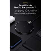 Беспроводная зарядка Baseus Digital LED Display Gen 2 Wireless Charger 15W (CCED000001) - Black