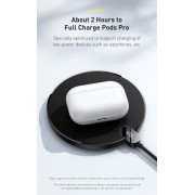 Беспроводная зарядка Baseus Digital LED Display Gen 2 Wireless Charger 15W (CCED000001) - Black