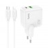 Зарядный конвертер Hoco C111A Lucky dual-port PD30W+QC3.0 Charger set (type-c to ip)(EU) - White Зарядный конвертер Hoco C111A Lucky dual-port PD30W+QC3.0 Charger set (type-c to ip)(EU) - White